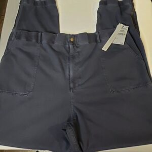 NEW Nordstrom Caslon Navy High Rise Jogger Ankle Pants womens XL 2XL Comfy